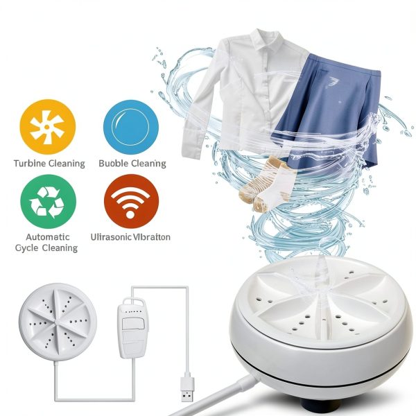 Danisse Portable Mini Washing Machine Ultrasonic USB Energy-4