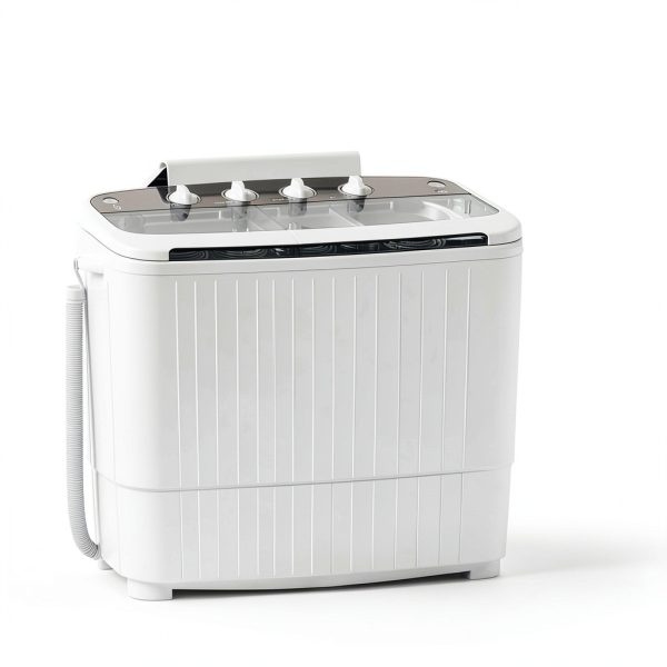 Superday Portable Twin Tub Washing Machine Grey Blue-1