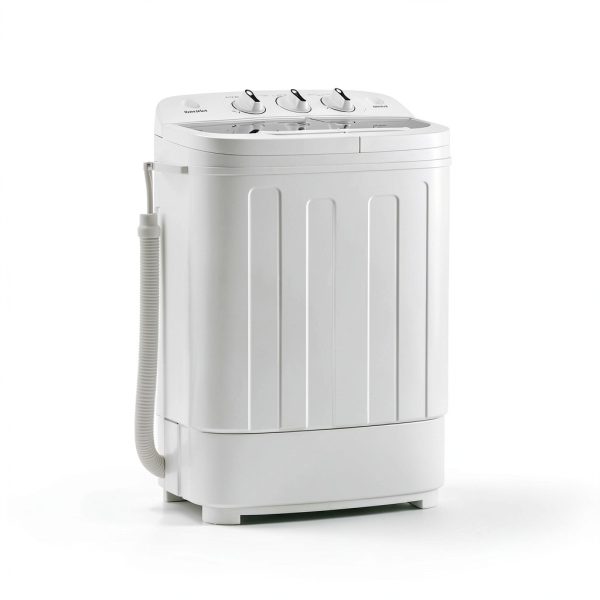 SUPER DEAL Twin Tub Portable Washer White Energy Efficient-3