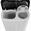 SUPER DEAL Twin Tub Portable Washer White Energy Efficient-5
