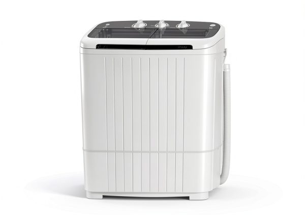 Superday Portable Twin Tub Washing Machine Grey Blue-4