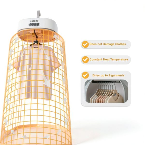 MOJOCO Portable Clothes Dryer Fast Drying LED UV Compact-1