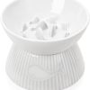 Kopmath Ceramic Slow Feeder Cat Bowl Raised Stand-0