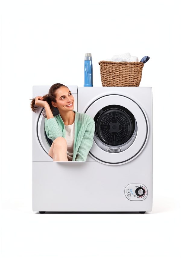 EUHOMY Portable Dryer Compact Front Load White 850W-2