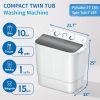 Erivess Portable Washing Machine Compact Twin Tub Stainless-6