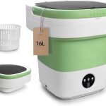 Sangukiro Portable Washing Machine Foldable Green 16L-0