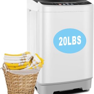 Nictemaw Portable Washer 20Lbs Capacity Touch Control White-0
