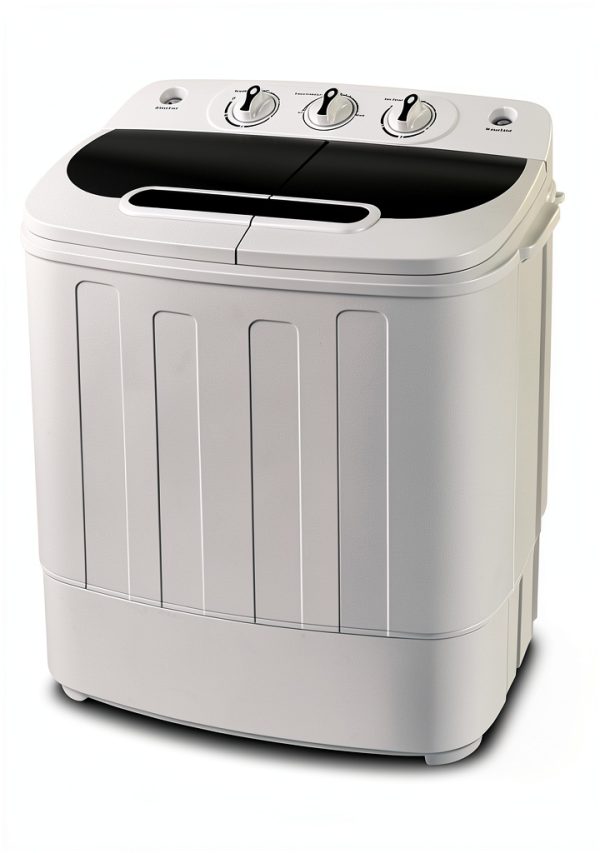 SUPER DEAL Twin Tub Portable Washer White Energy Efficient-7
