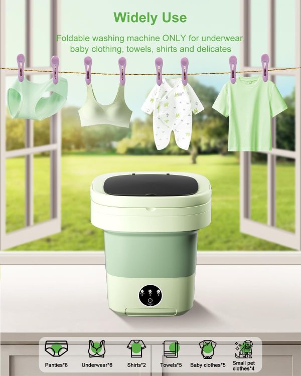 HTWXZX Portable Washing Machine Foldable 16L Green-6