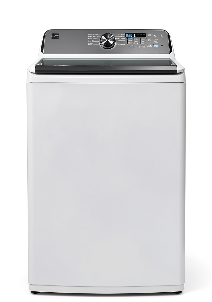 Kenmore top load washer in a modern laundry room