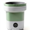 Minwoch Portable Washing Machine Foldable Green Auto Dose-5