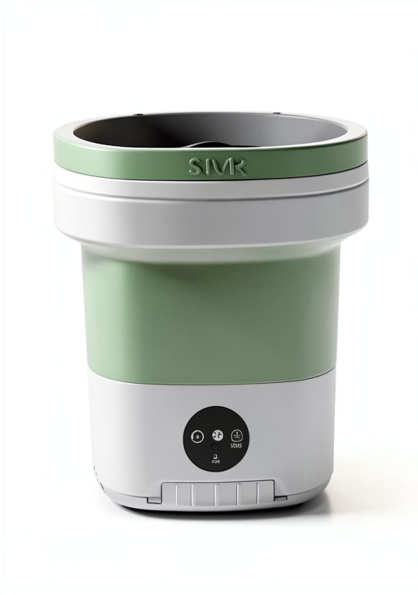 Minwoch Portable Washing Machine Foldable Green Auto Dose-5
