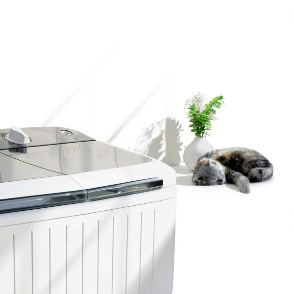 Superday Portable Twin Tub Washing Machine Grey Blue-7