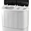 SUPER DEAL Twin Tub Portable Washer White Energy Efficient-6