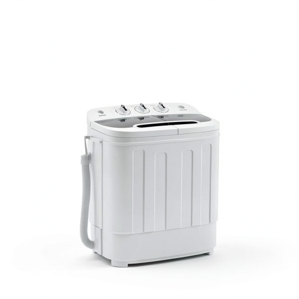 SUPER DEAL Twin Tub Portable Washer White Energy Efficient-1