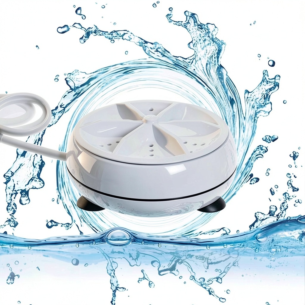 Danisse portable mini washing machine in a bathroom setting
