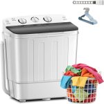Erivess Portable Washing Machine Compact Twin Tub Stainless-0