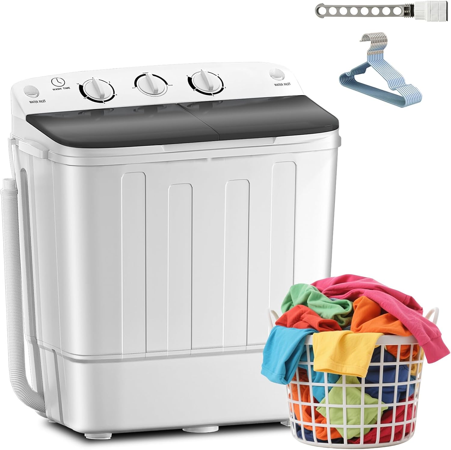 Erivess portable washing machine in a small apartment setting