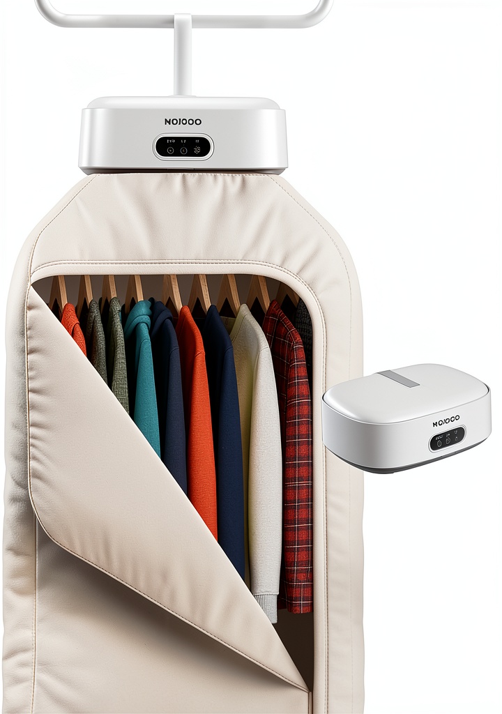 MOJOCO portable dryer in a cozy apartment setting