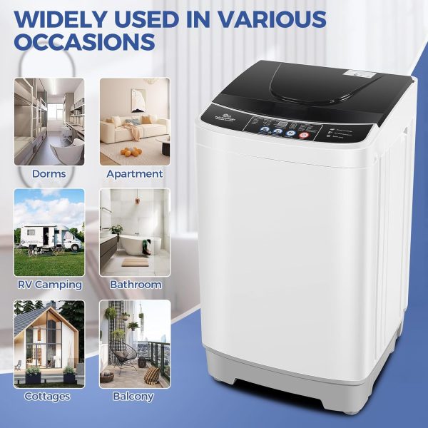 Nictemaw Portable Washer 20Lbs Capacity Touch Control White-6