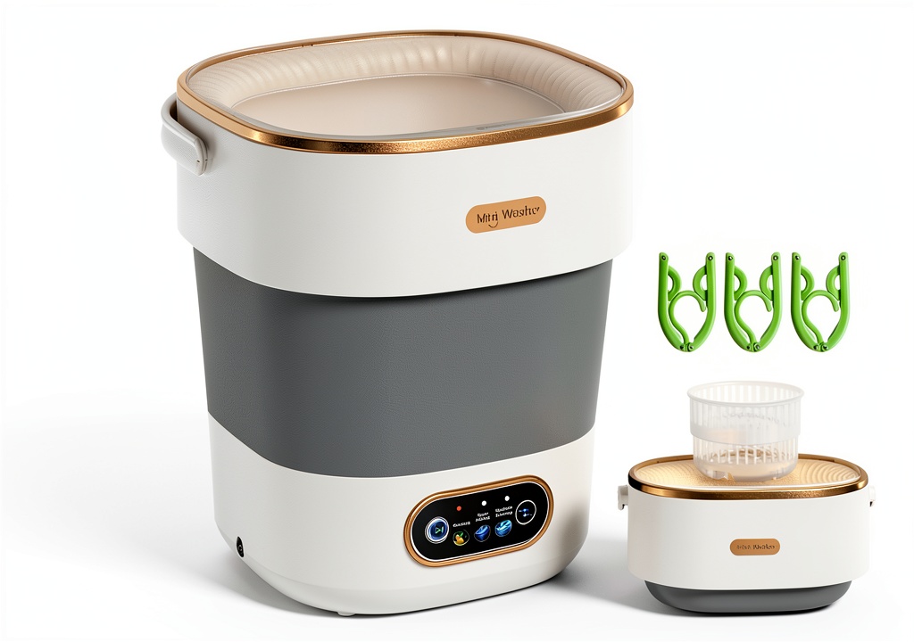 JUJOJB Portable Washing Machine in a modern kitchen setting