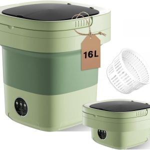 HTWXZX Portable Washing Machine Foldable 16L Green-0