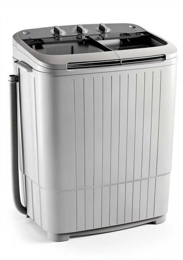 Superday Portable Twin Tub Washing Machine Grey Blue-0