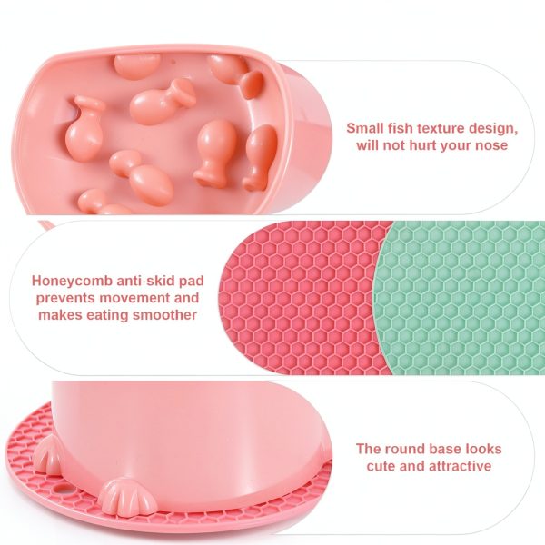 Cat Slow Feeder TranRantic Elevated PP Bowl-2