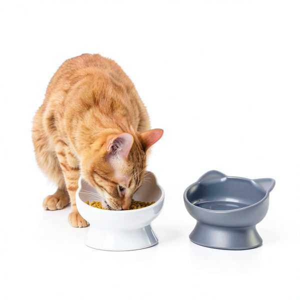 Elevated Slow Feeder Cat Bowls by SportPet Designs-2