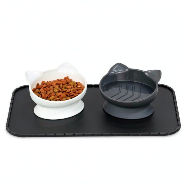 Elevated Slow Feeder Cat Bowls by SportPet Designs-4