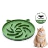 Sarnxgr Slow Feed Cat Bowl MAOMI201 Silicone Floral Vortex Design 6.4"-4