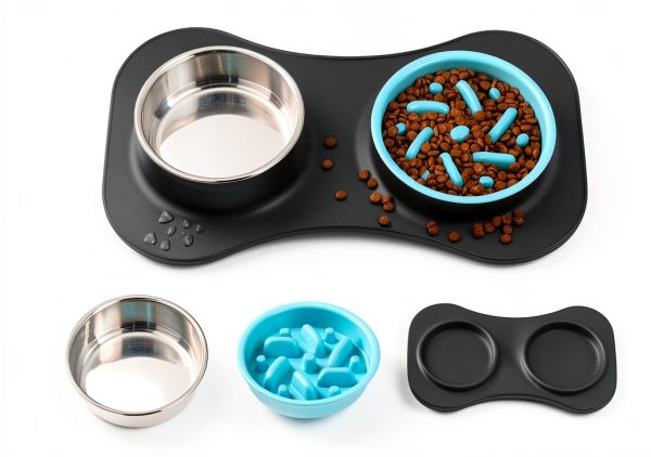 Moupet Dog Slow Feeder 3-in-1 Set with Water Bowl and Non‑Slip Mat-2