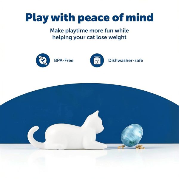 PetSafe FUNkitty Egg-Cersizer Cat Slow Feeder – Dispenser PTY00-13747-4