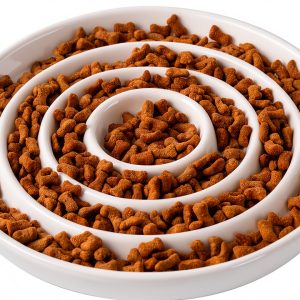 SLSON Cat Ceramic Slow Feeder Bowl CAT BOWLS-373 Shallow Design-0