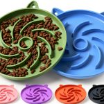 Sarnxgr Slow Feed Cat Bowl MAOMI201 Silicone Floral Vortex Design 6.4"-0