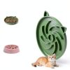 Sarnxgr Slow Feed Cat Bowl MAOMI201 Silicone Floral Vortex Design 6.4"-1