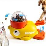Duck Shaped Cat Dog Puzzle Feeder by Naturael XHY 12oz Slow Feed Toy-0