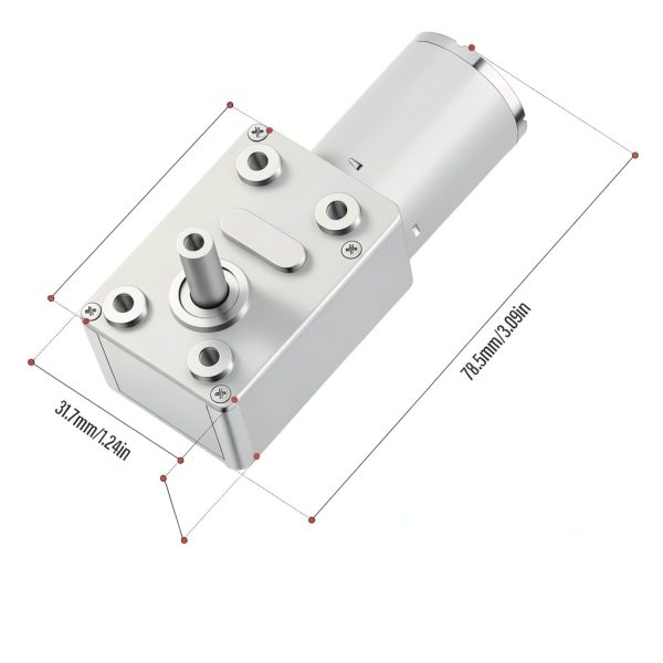 12V 15RPM Gear Motor by GAGIRA High Torque Worm Gear DC Motor 2A 20W-1
