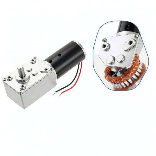12V DC Worm Gear Motor Copkim 6 Pack with Flange Coupling & Bracket-2