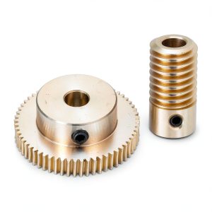 uxcell Worm Gear Set 0.5 Module 60:1 Reduction Brass Shaft & Wheel-0