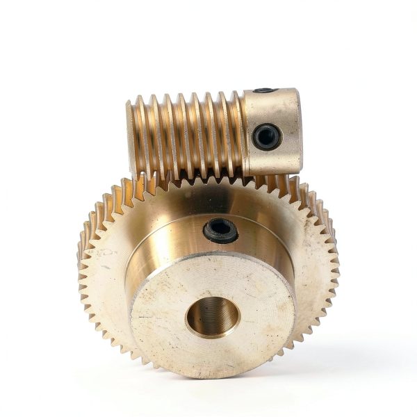 uxcell Worm Gear Set 0.5 Module 60:1 Reduction Brass Shaft & Wheel-3