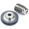 uxcell #45 Steel Worm Gear Set 40T 1.5 Module 40:1 Reduction Rate Right Rotation Drive Gear Box Wheel Reduce Transmission Part (Gear-12mm Bore 63 mm OD, Rod 8mm Bore)-2