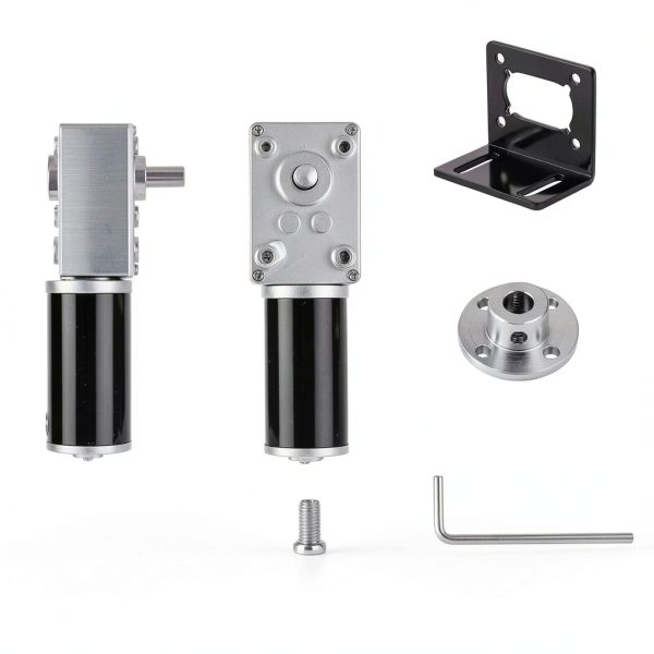 12V DC Worm Gear Motor Copkim 6 Pack with Flange Coupling & Bracket-1