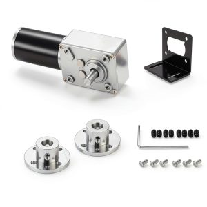 12V DC Worm Gear Motor Copkim 6 Pack with Flange Coupling & Bracket-0